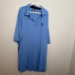 FootJoy Men's Polo Golf Shirt Blue Size 2XL Oyster Reef Golf Club Logo